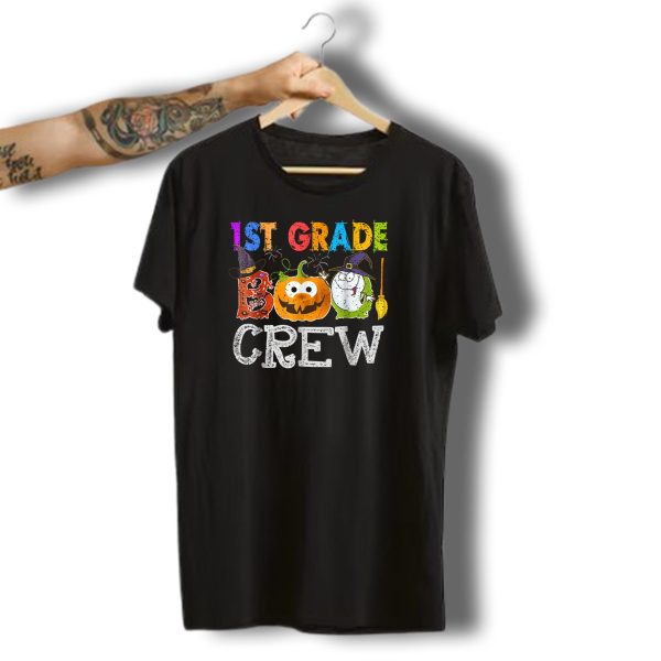 1St Grade Boo Crew Teacher Halloween Ghosts And Pumpkins T Shirt t shirt 1