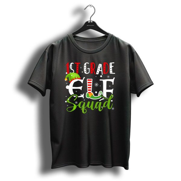 1St Grade Elf Squad Funny Elementary Christmas Tea T Shirt 1 t shirt 1
