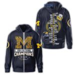2024 National Champions Go Blue Michigan Wolverines All Over Print Hoodie