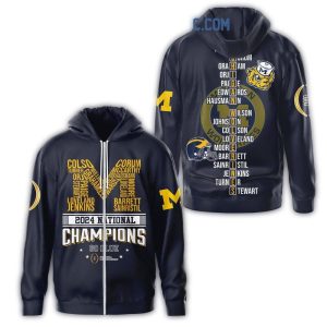 2024 National Champions Go Blue Michigan Wolverines All Over Print Hoodie