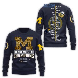 2024 National Champions Go Blue Michigan Wolverines All Over Print Sweatshirt
