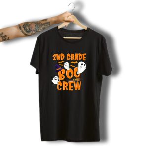 2Nd Grade Boo Crew Halloween Ghosts And Witch Hats T-Shirt