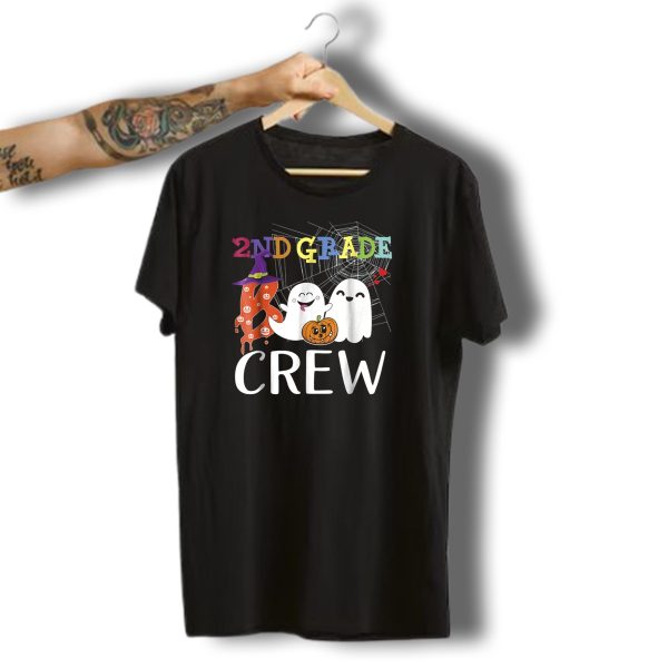 2Nd Grade Boo Crew Halloween Ghosts Spider Web Pumpkin T Shirt t shirt 1
