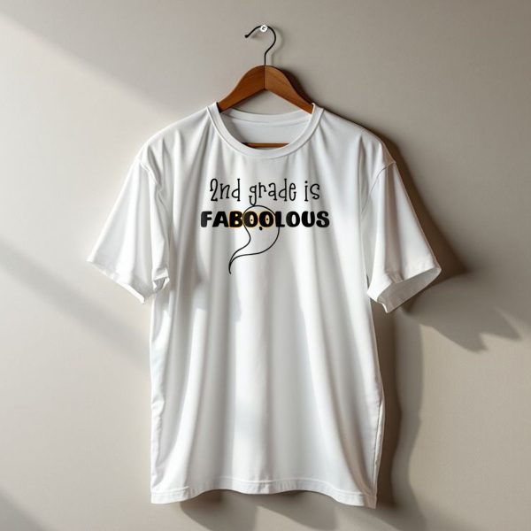 2Nd Grade Is Faboolous Halloween Ghost Pun T Shirt t shirt 1