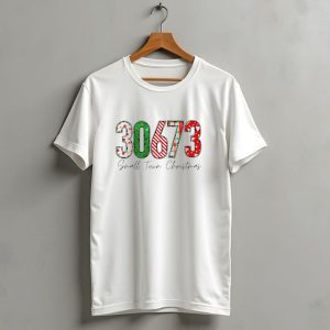 30673 Small Town Christmas Festive Numbers T Shirt 1