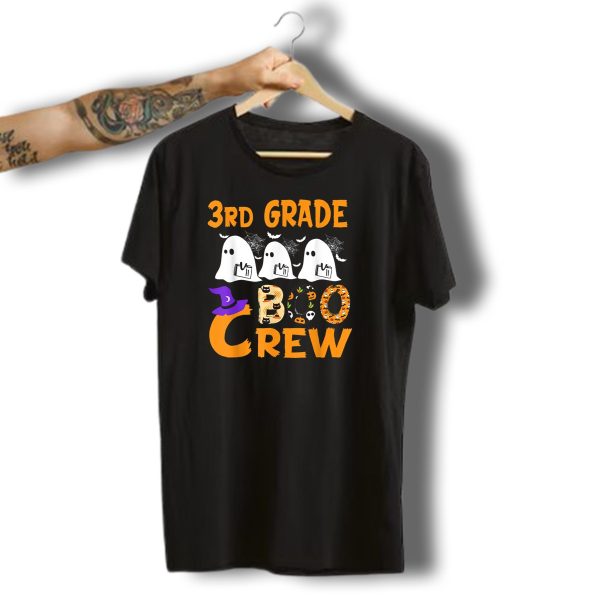 3Rd Grade Boo Crew Funny Ghost Witch Halloween Ghosts And Bats T Shirt t shirt 1 1