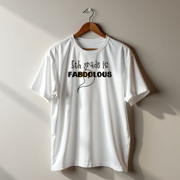 5Th Grade Is Faboolous Ghost Halloween Fab Pun T Shirt t shirt 1