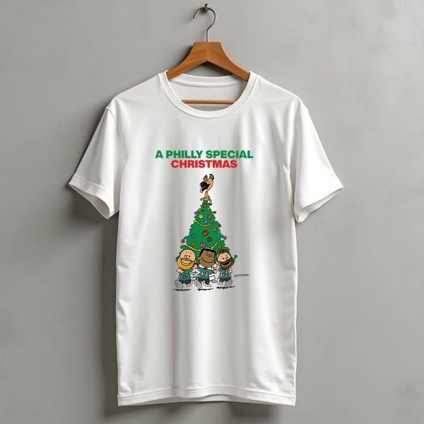 A Philly Special Christmas Festive Tree And Football Trio T Shirt 1 t shirt 1
