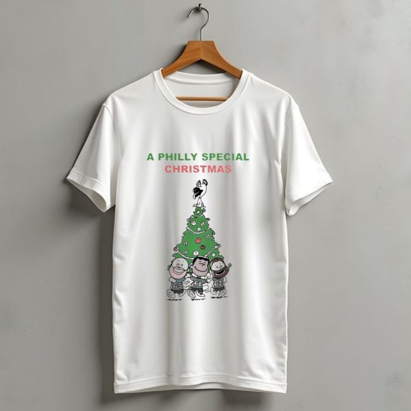 A Philly Special Christmas Motif With Festive Tree And Characters T Shirt 1 t shirt 1