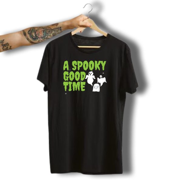 A Spooky Good Time Halloween Ghosts Rip Tombstone T Shirt t shirt 1