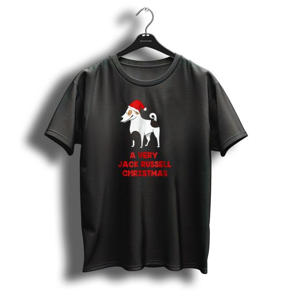 A Very Jack Russell Christmas Santa Hat Dog T Shirt 1 t shirt 1