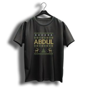 Abdul Ugly Christmas Sweater Reindeer And Tree T Shirt
