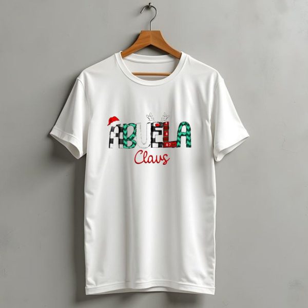 Abuela Claus Christmas Santa Hat Reindeer Antlers Festive T Shirt 1 t shirt 1