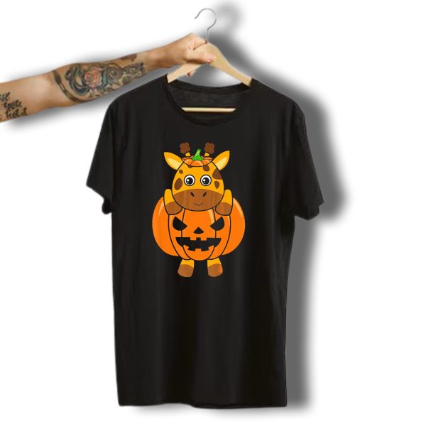 Adorable Giraffe Pumpkin Halloween Costume Body T Shirt t shirt 1