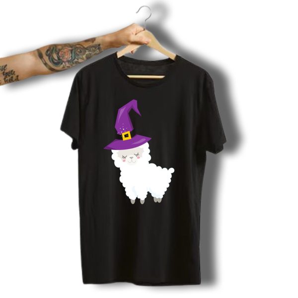 Adorable Halloween Sheep Witch In Purple Hat T Shirt 1 t shirt 1