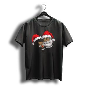 African American Santa Black Mrs Claus African Santa Hat Christmas T-Shirt