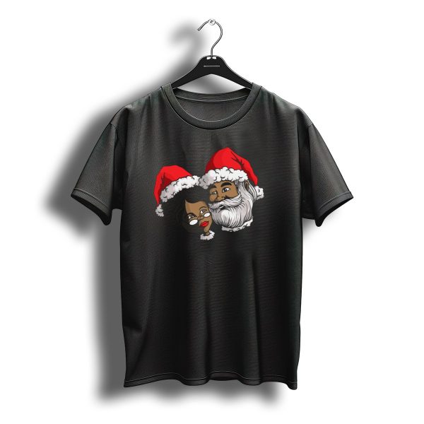 African American Santa Black Mrs Claus African Santa Hat Christmas T Shirt t shirt 1