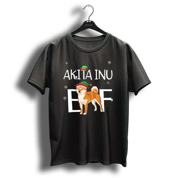Akita Inu Dog Elf Holiday Festive Christmas T Shirt 1 t shirt 1