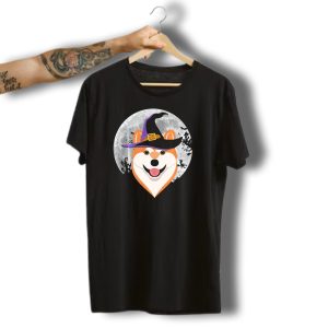 Akita Witch Moon Halloween Cosplay October T-Shirt