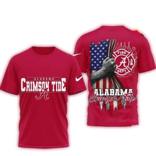 Alabama-Crimson-Tide-2025-NCAA-Firefighter-American-Flag-3D-Shirt-1 Alabama Crimson Tide 2025 NCAA Firefighter American Flag 3D Shirt 1