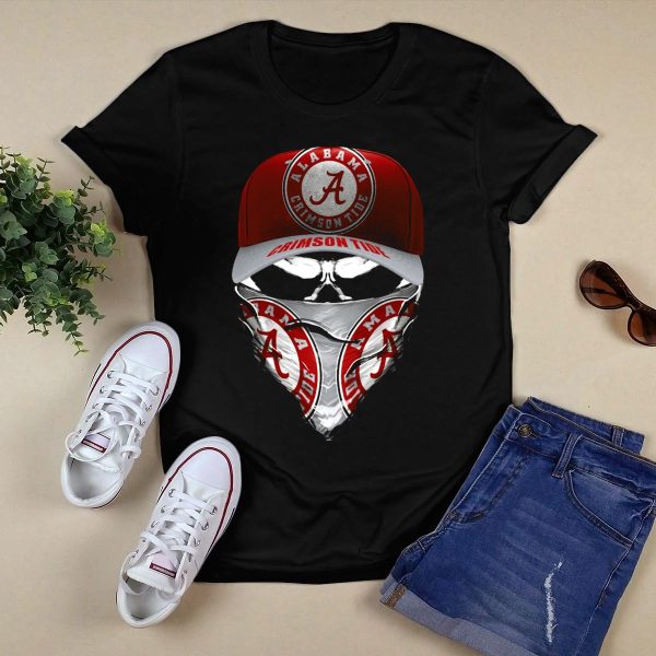 Alabama Crimson Tide A Logo Bandana Mask T Shirt Style 1 Black 1