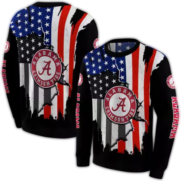 Alabama Crimson Tide American Pride AOP Sweatshirt 1