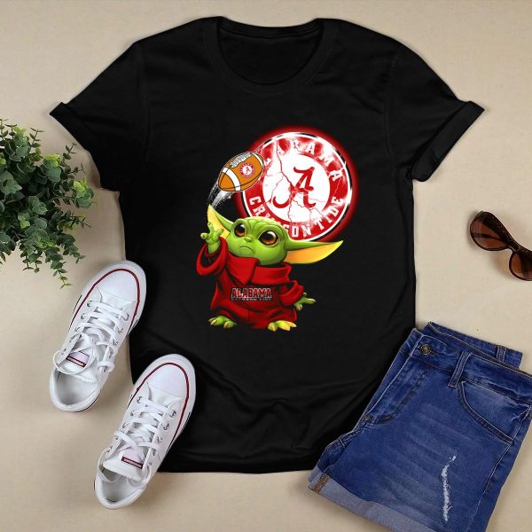 Alabama Crimson Tide Baby Alien Football Magic T Shirt Style 1 Black 1