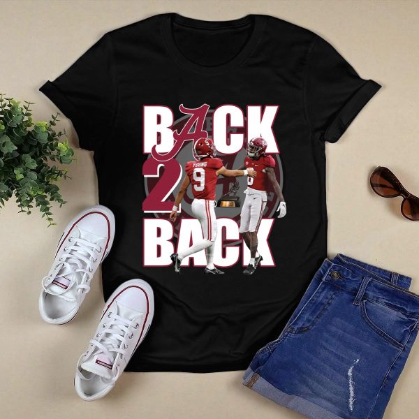 Alabama Crimson Tide Back To Back Shirt Style 1 Black 1