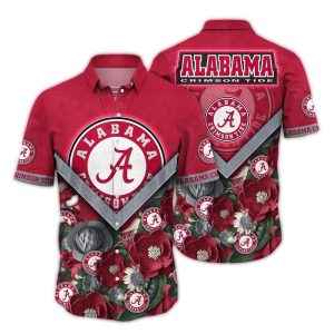 Alabama Crimson Tide Blossom Tropical Hawaiian Shirt