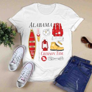 Alabama Crimson Tide Camping Gear And Outdoor Adventure Essentials T-Shirt