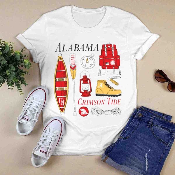 Alabama Crimson Tide Camping Gear and Outdoor Adventure Essentials T Shirt Style 1 0