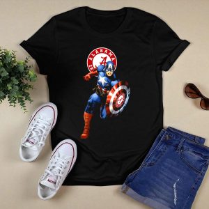 Alabama Crimson Tide Captain America Shield T Shirt