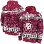 Alabama Crimson Tide Christmas Trees All-Over Print Hoodie