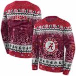 Alabama Crimson Tide Christmas Trees All-over Print Sweatshirt
