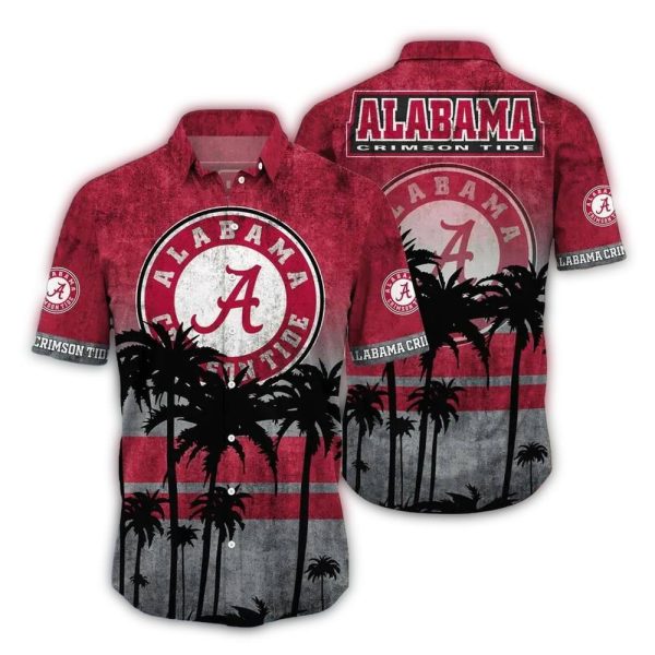 Alabama Crimson Tide Coconut Grunge Hawaiian Shirt 1