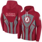 Alabama Crimson Tide Concentric Lines All-Over Print Hoodie