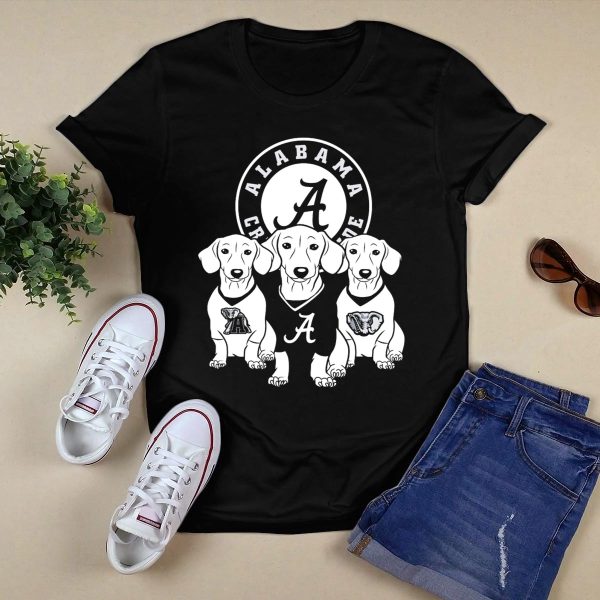 Alabama Crimson Tide Dogs T Shirt Style 1 Black 1