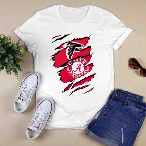 Alabama Crimson Tide Falcons Logo Torn T-Shirt