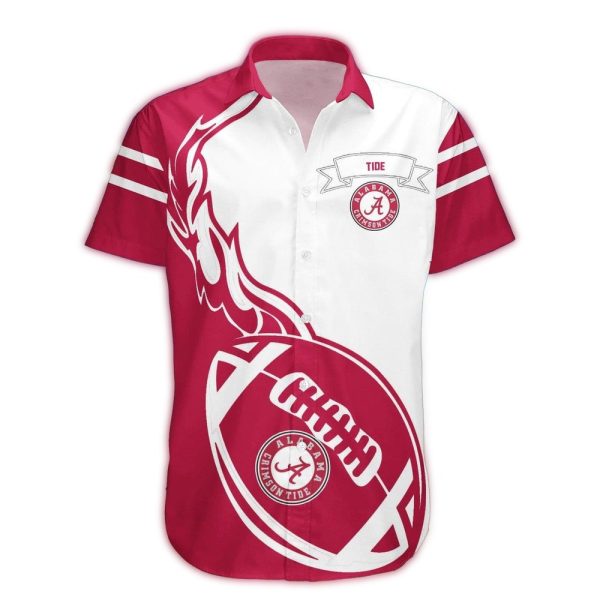 Alabama Crimson Tide Fireball Hawaiian Shirt 1