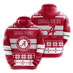 Alabama Crimson Tide Football Christmas All-Over Print Hoodie