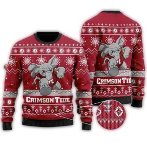 Alabama Crimson Tide Football Elephant Christmas Ugly Sweater