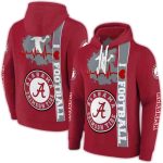 Alabama Crimson Tide Football Heartbeat All-Over Print Hoodie