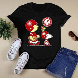 Alabama Crimson Tide Football Peanuts Characters Woodstock And Snoopy T Shirt