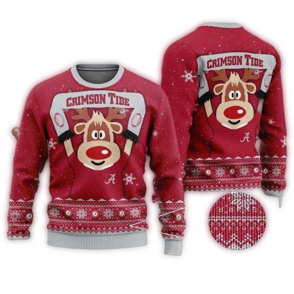 Alabama Crimson Tide Funny Christmas Ugly Sweater 1