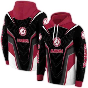 Alabama Crimson Tide Futuristic Pattern All-Over Print Hoodie
