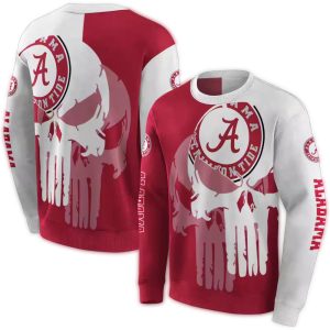 Alabama Crimson Tide Graphic Punisher All-over Print Sweatshirt