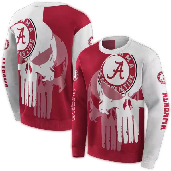 Alabama Crimson Tide Graphic Punisher AOP Sweatshirt 1