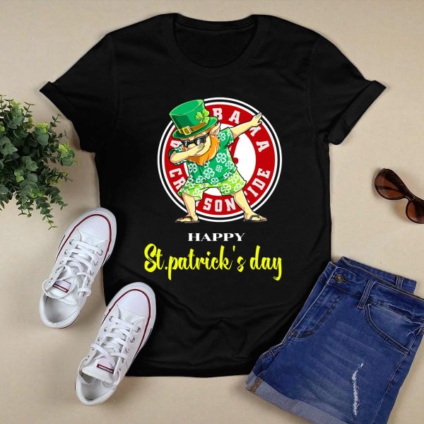 Alabama Crimson Tide Happy St Patricks Day Dabbing Leprechaun T Shirt Style 1 Black 1