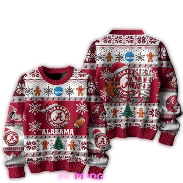 Alabama Crimson Tide Hat Santa Christmas Ugly Sweater 1