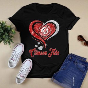 Alabama Crimson Tide Heart Sparkle T Shirt